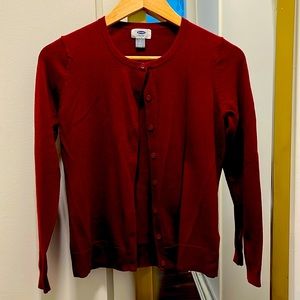 Burgundy cardigan. Small/p. Used once